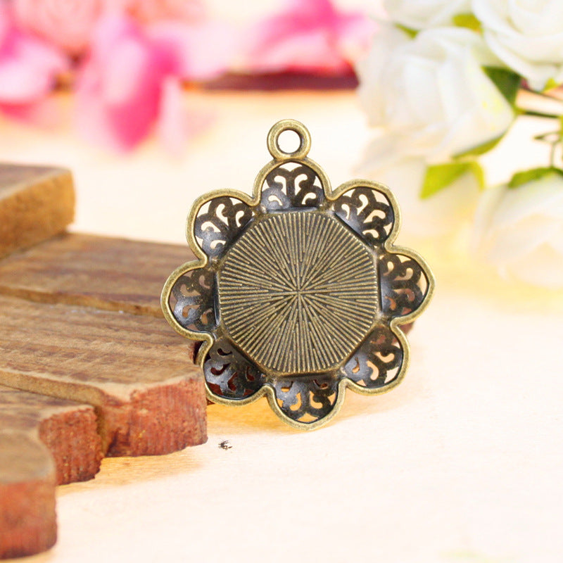 20mm Alloy Sunflower Cabochon Bezel Setting