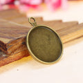 Round Roman Numeral Clock Face Pendants in Three Finishes view 2