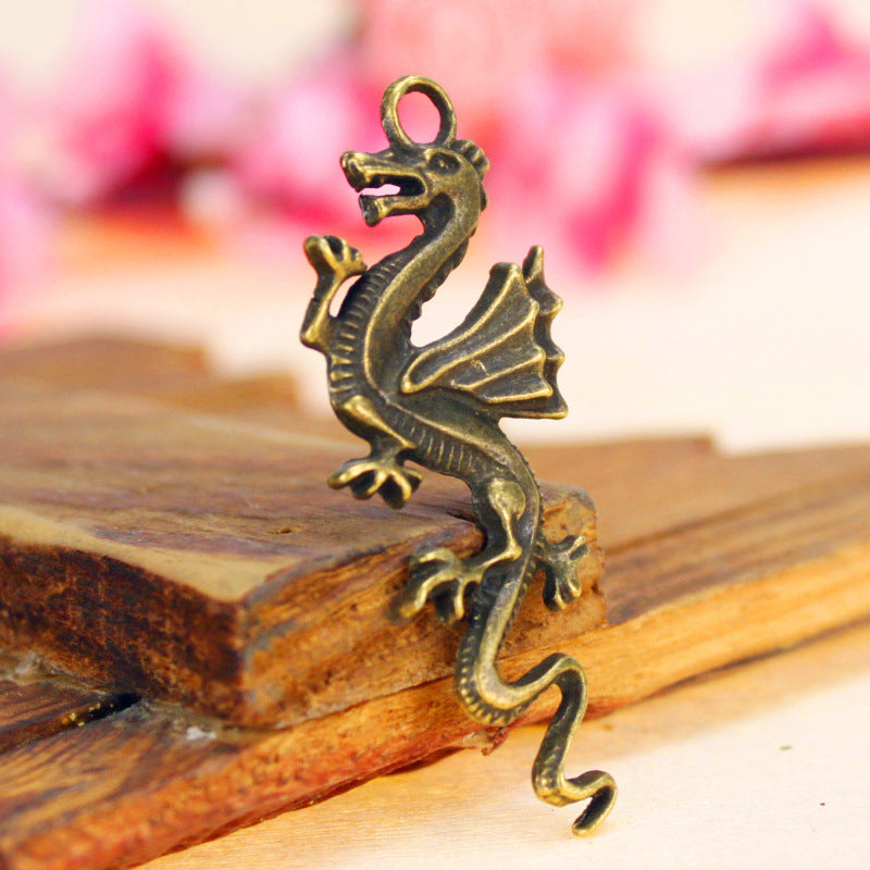 50x20mm Alloy Chinese Dragon Charm Pendant
