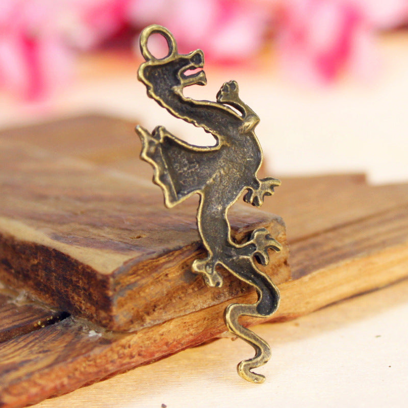 50x20mm Alloy Chinese Dragon Charm Pendant