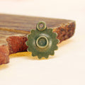 Round Sunflower Charm with Raised Center in Three Finishes view 2