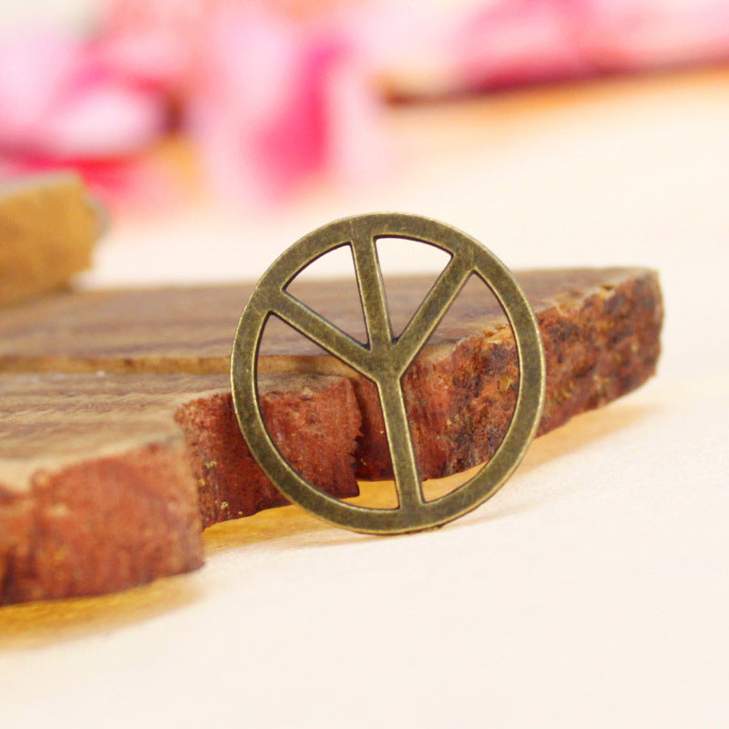 21mm Hollow Peace Sign Alloy Charm Pendant