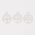 Round Tree of Life Metal Charms in Eight Finishes for Jewelry Making view 9
