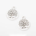 Round Tree of Life Metal Charms in 1 Pictured Finish view 3