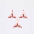 Small Whale Tail Charm In Assorted Metal Finishes For Jewelry Crafts view 9