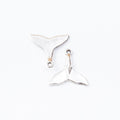 Small Whale Tail Charm In Assorted Metal Finishes For Jewelry Crafts view 10