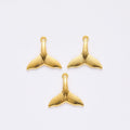 Small Whale Tail Charm In Assorted Metal Finishes For Jewelry Crafts view 7