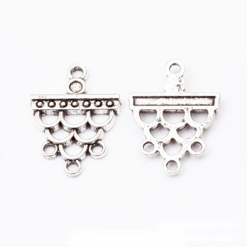 Group view of chandelier connector styles on a white background