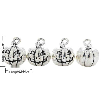 Striped Pumpkin Vintage Metal Charm Pendant for Jewelry Making