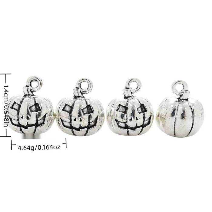 Striped Pumpkin Vintage Metal Charm Pendant for Jewelry Making