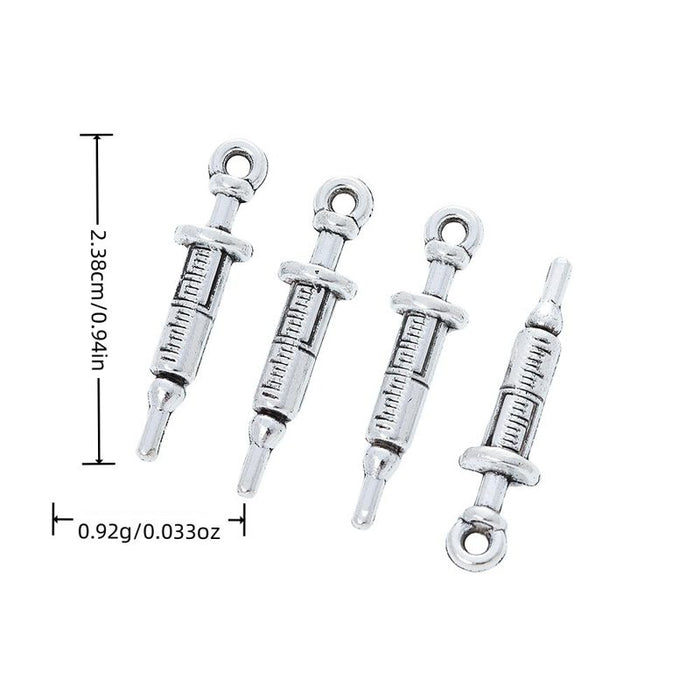 Syringe Charm in 1 Metal Finish for Jewelry Making