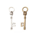 Vintage Skeleton Key Metal Charm Pendant For Jewelry Making view 1