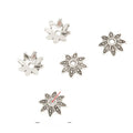 Seven Petal Flower Bead Cap in Antique Silver for Jewelry Making view 1