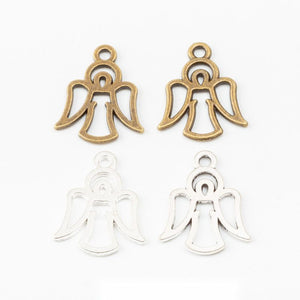 Openwork Angel Metal Charm Pendant For Jewelry Making