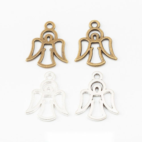 Openwork Angel Metal Charm Pendant shown in the available visible finishes