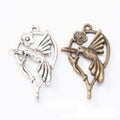Fairy In Heart Frame Metal Charm In 2 Finish Options view 1