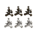 Campfire Log Charms in Antique Bronze, Antique Silver view 1