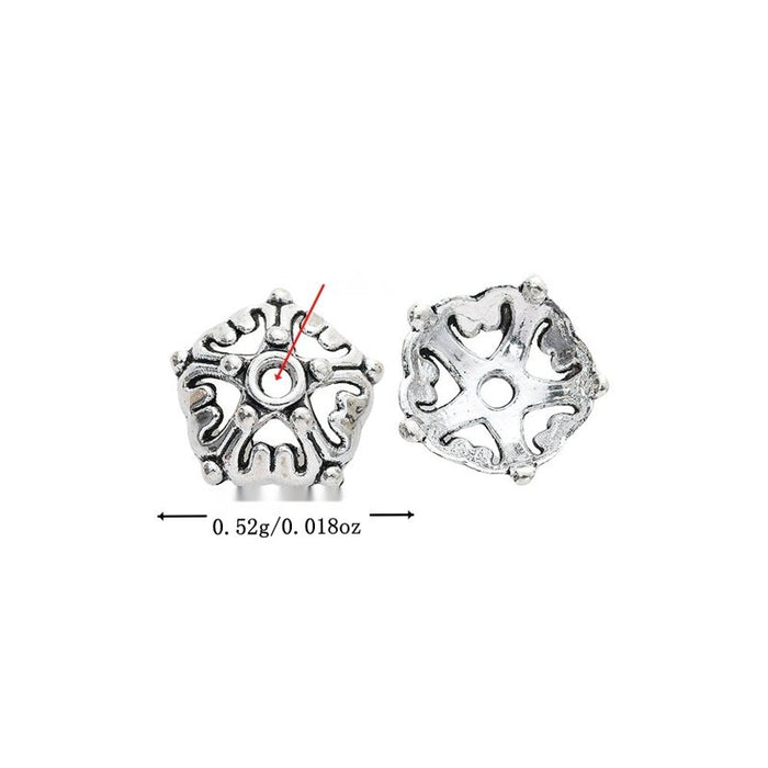 Ornate Flower Bead Cap in 1 Metal Finish for Jewelry Making