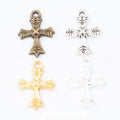 Decorative Arrow Cross Metal Charms in Four Finishes view 1