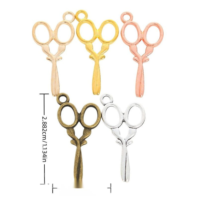 Scissors Charm in Five Polished and Antique Finishes