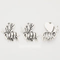 Striped Bee Charm Metal Pendant for Jewelry Making view 1