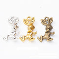 Running Rabbit Metal Charm in Three Metallic Finishes view 1
