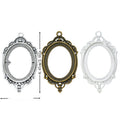 Ornate Oval Cabochon Setting Metal Component in 3 Distinct Finishes for Jewelry Making view 1
