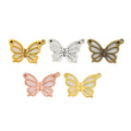 Openwork Butterfly Charm in Multiple Metal Finishes for Jewelry Making view 1