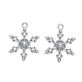 Antique Silver Dendrite Snowflake Charm with Cutout Details view 1