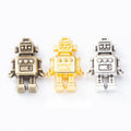 Vintage Robot Charms in Multiple Finishes for Jewelry Making view 1