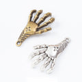 Skeleton Hand Connector Charm in Two Antique Metal Finishes view 1