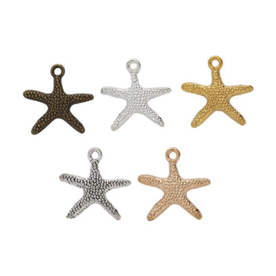 Textured Starfish metal component, front grouping showing the available finishes.