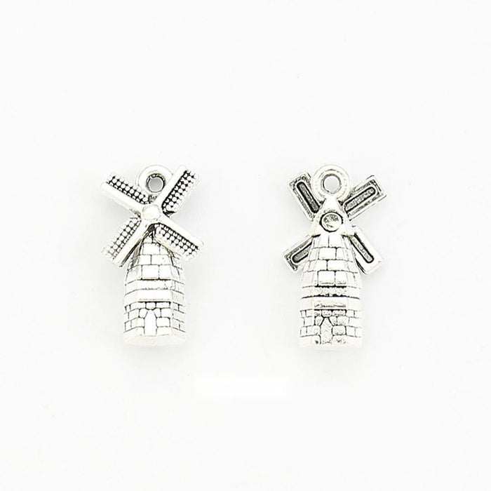 Windmill Charm DIY Metal Pendant for Jewelry Making