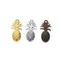 Textured Pineapple Metal Charms in Three Metallic Finishes view 1