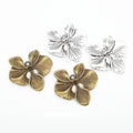 Four Petal Flower Connectors in 2 Metal Finish Options view 1