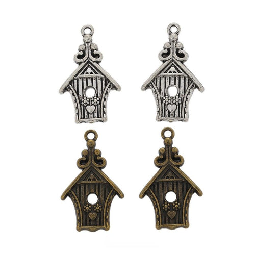 Ornate Birdhouse Charm pictured option assortment on a white background