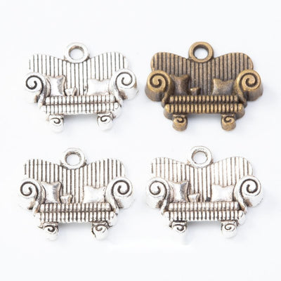 Overview of ornate sofa charms in the available designs and finishes