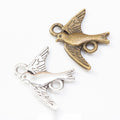 Flying Bird Connector Metal Component in 2 Distinct Finishes for Jewelry Making view 1