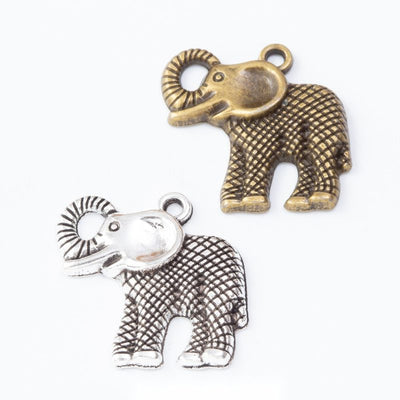 Textured Elephant metal design group view on a light background