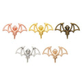 Spread Wing Bat Charm In 5 Metal Finishes For Jewelry Making view 1