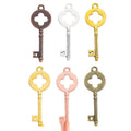 Quatrefoil Bow Key Charm In 6 Metal Finishes For Jewelry Making view 1