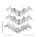 Layered Flying Bat Metal Charms in Antique Silver Finish view 1