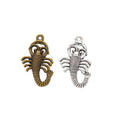 Curled Centipede Metal Charms In Two Finishes For Jewelry Making view 1