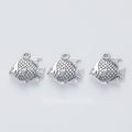 Crosshatched Fish Detailed Metal Charm in 1 Finish view 1