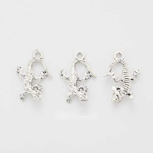 Curled Gecko Charm pictured option assortment on a white background