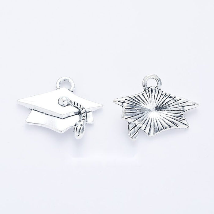 Graduation Cap Charm Metal Pendant for Jewelry Making