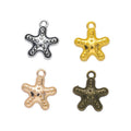 Dotted Starfish Metal Charm in 4 Pictured Finishes view 1