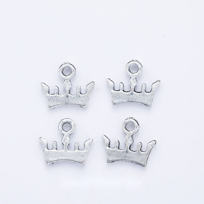 Mini Crown Charm DIY Metal Pendant for Jewelry Making