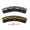 Curved Openwork Tube Spacer Beads in Two Antique Metal Finishes view 1