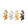 Leaping Stag Charm Metal Jewelry Making Component Pendant view 1